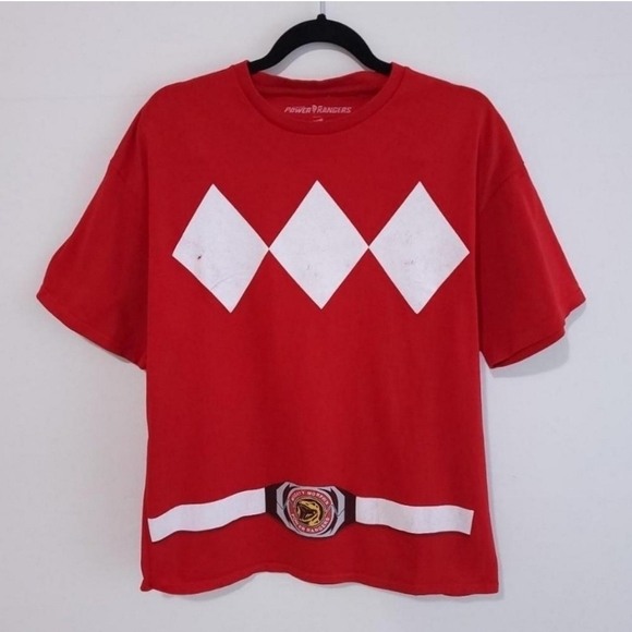 Cartoon Network Other - Power Ranger men size XL Red upper body Red Ranger graphic print t-shirt